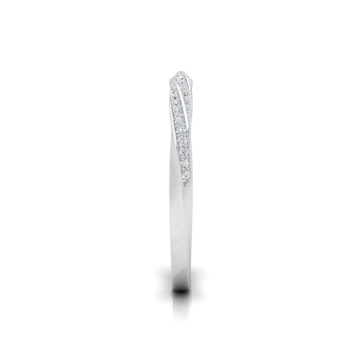 micro pave set eternity ring