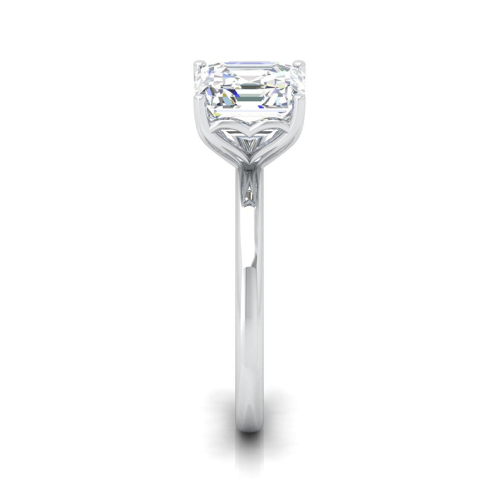 IGI Certified E/VS Asscher Diamond Solitaire Engagement Ring - amadadiamonds