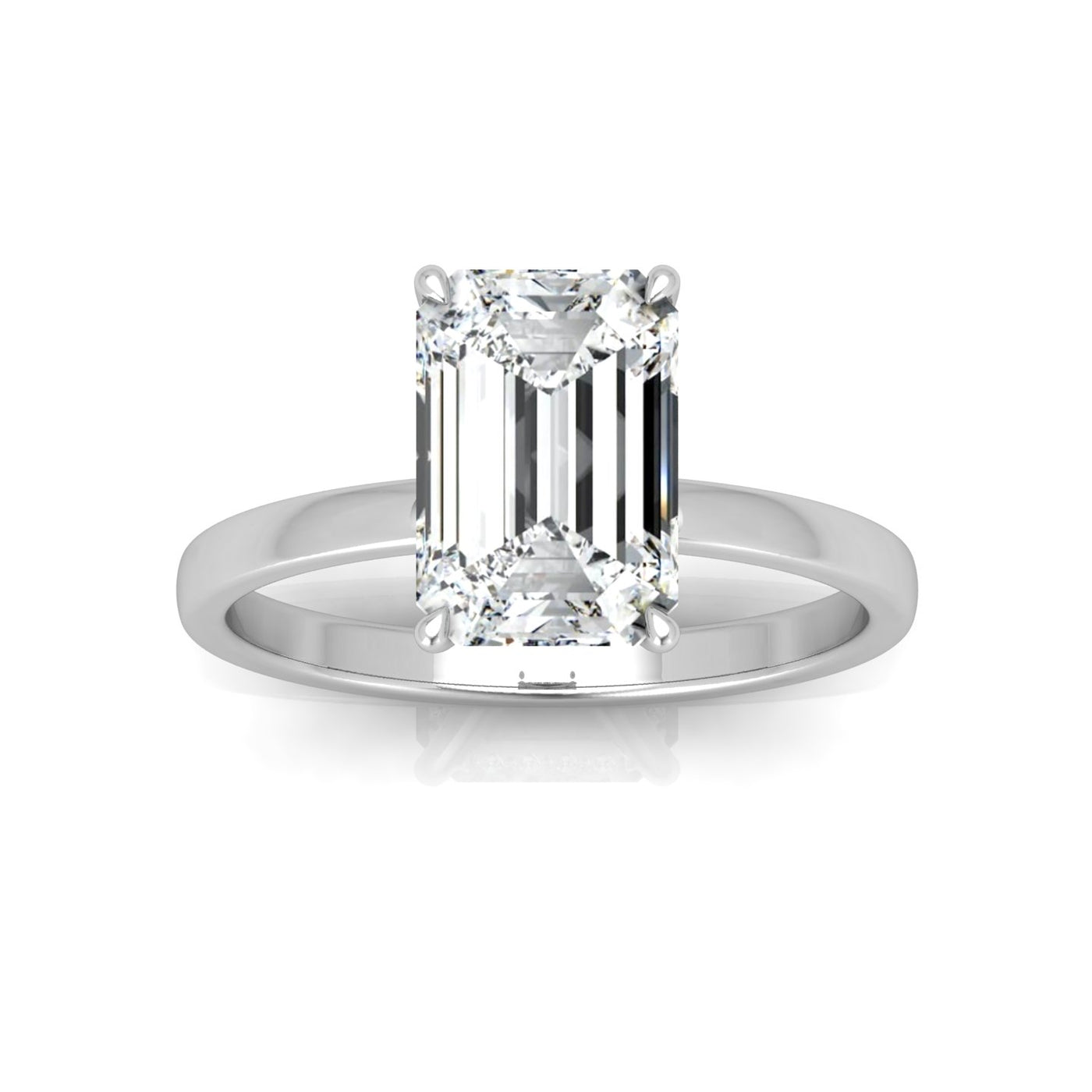 Classic Solitaire Hidden Halo Engagement Ring