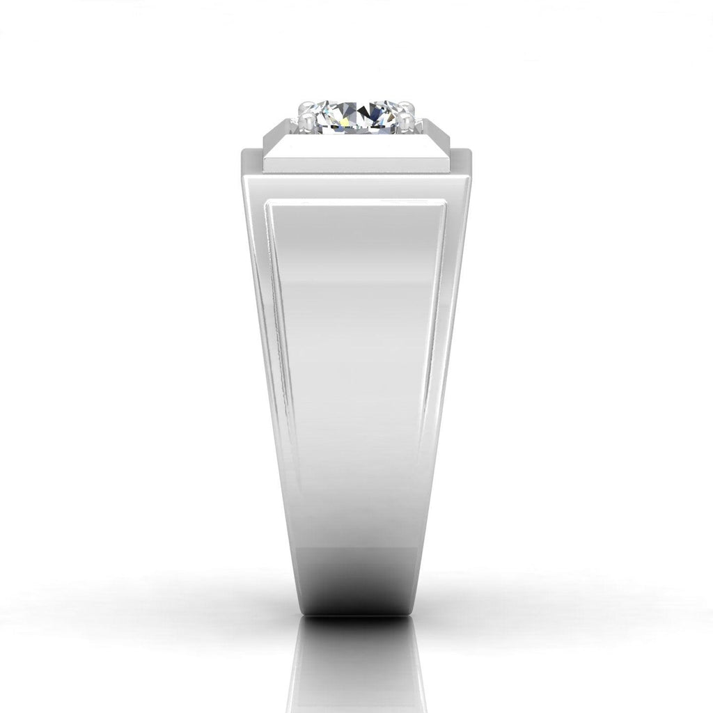 Certified E/VS 1.00Ct Round Diamond Solitaire Engagement Ring For Him