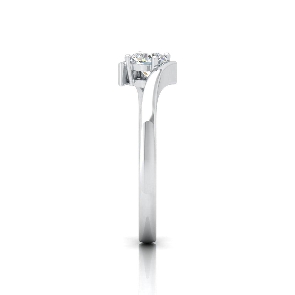 D/VVS 0.25 Carat Round Diamond Solitaire Engagement Ring - amadadiamonds