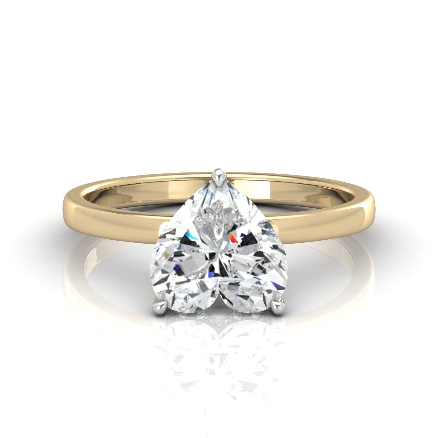F/VS 4.20Ct Heart Diamond Hidden Halo Engagement Ring