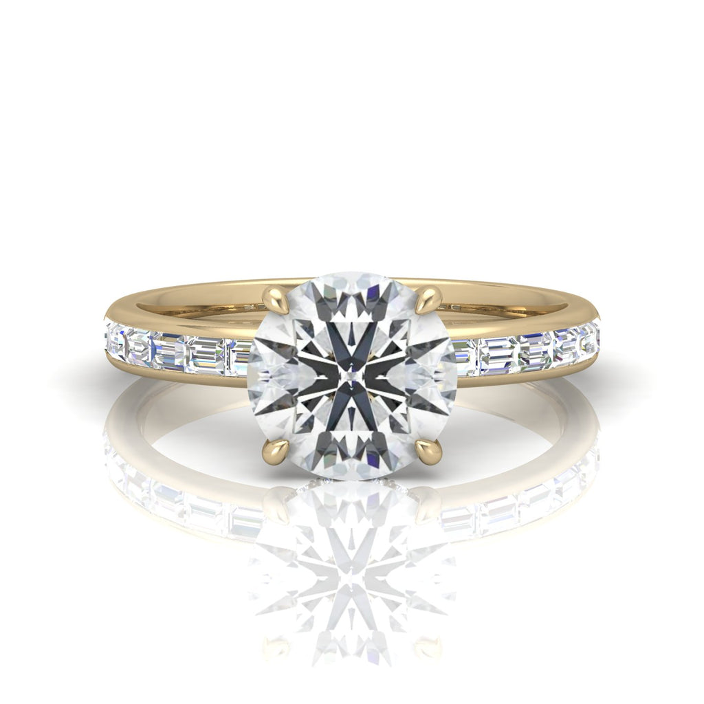 Classic Hidden Halo Channel Set Engagement Ring - Round