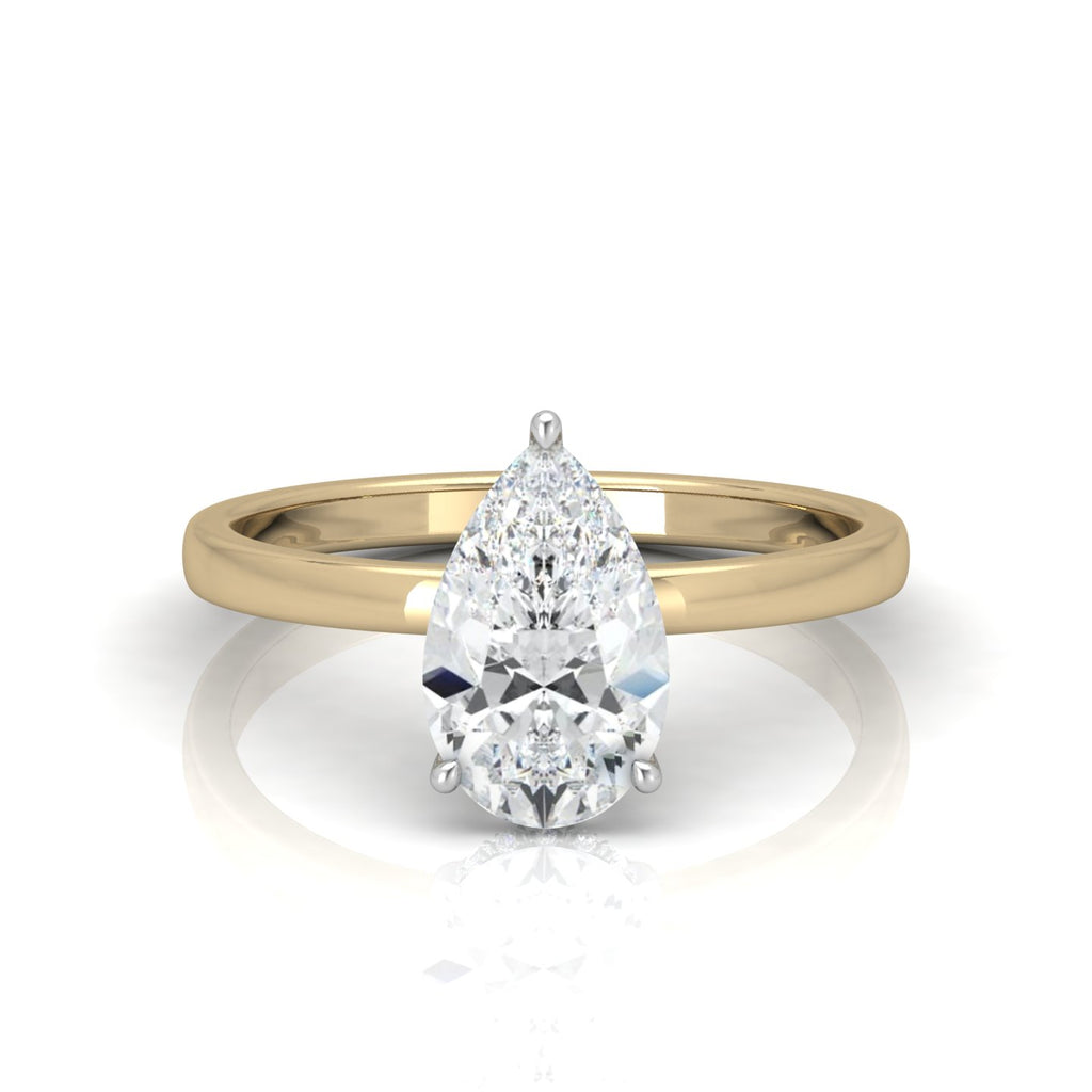 Classic Solitaire Hidden Halo Engagement Ring