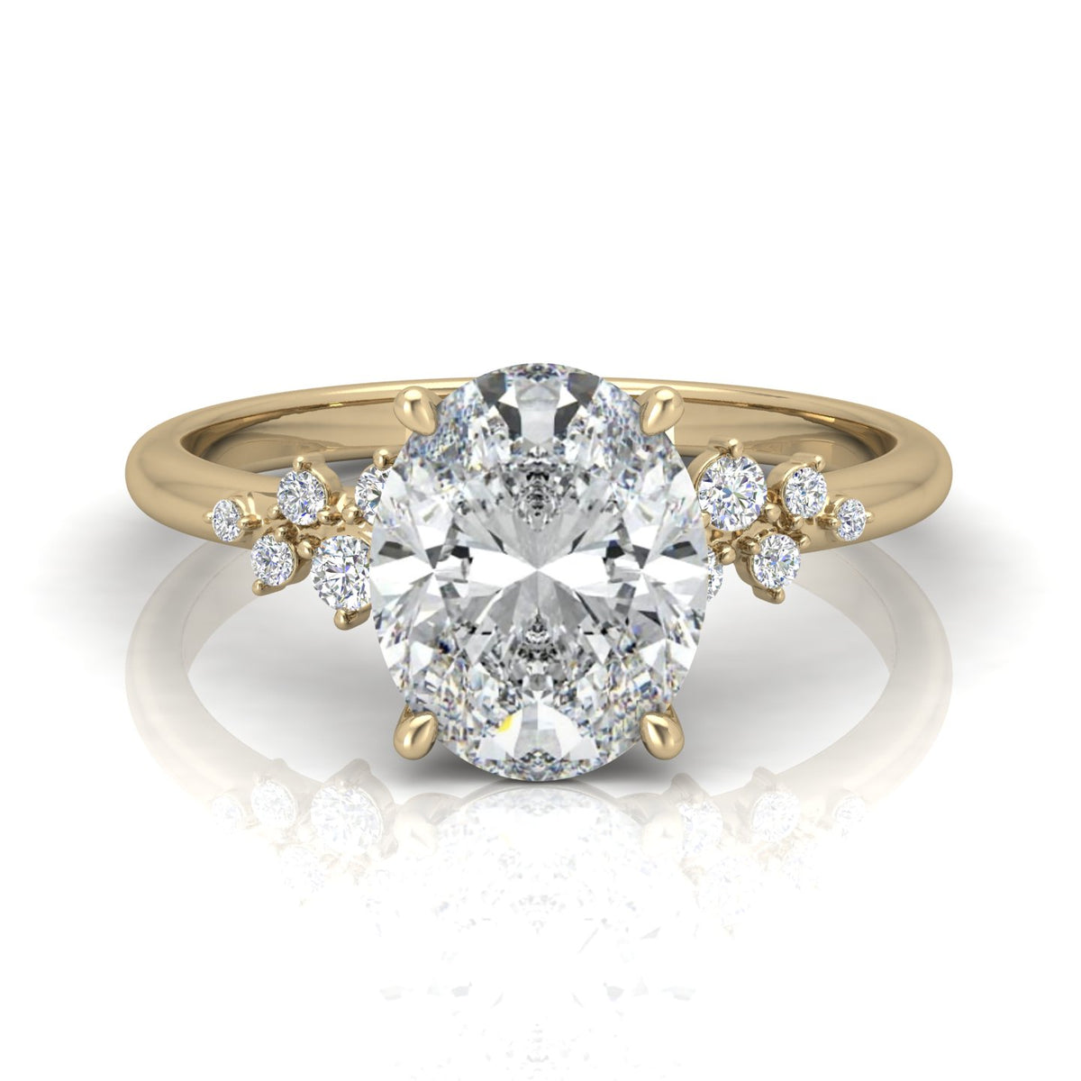 Jasmine Oval Diamond Engagement Ring