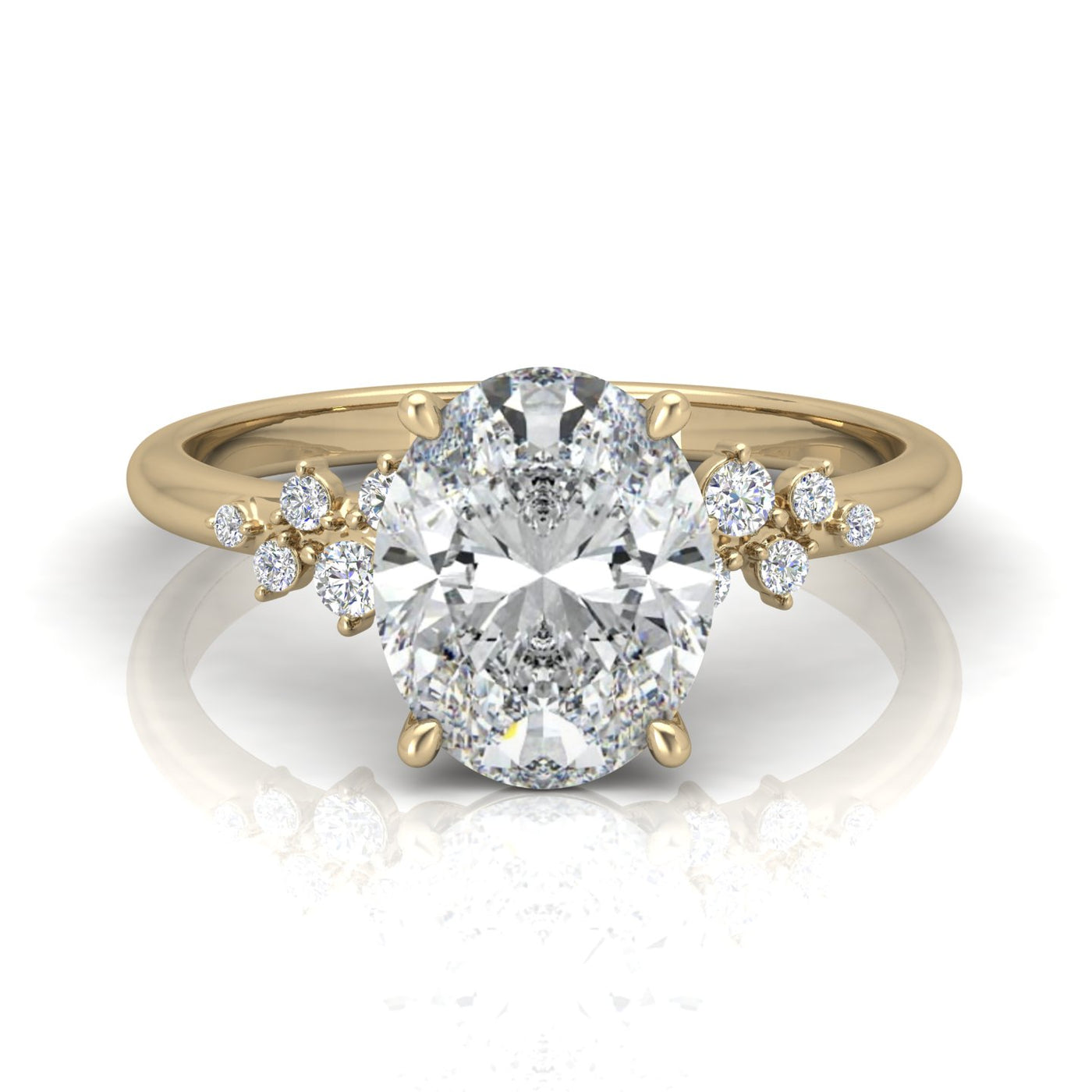 Jasmine Oval Diamond Engagement Ring