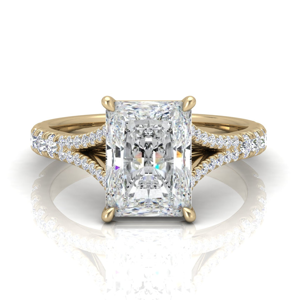 Julie Radiant Diamond Split Shank Engagement Ring