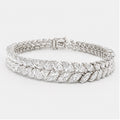 Classic Marquise Diamond 15.00 Carat Two Row Tennis Bracelet 9k'Gold