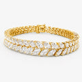 15.00ct Marquise Diamond Tennis Bracelet - 9k Yellow Gold