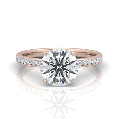 Channel Set Round Diamond Engagement Ring