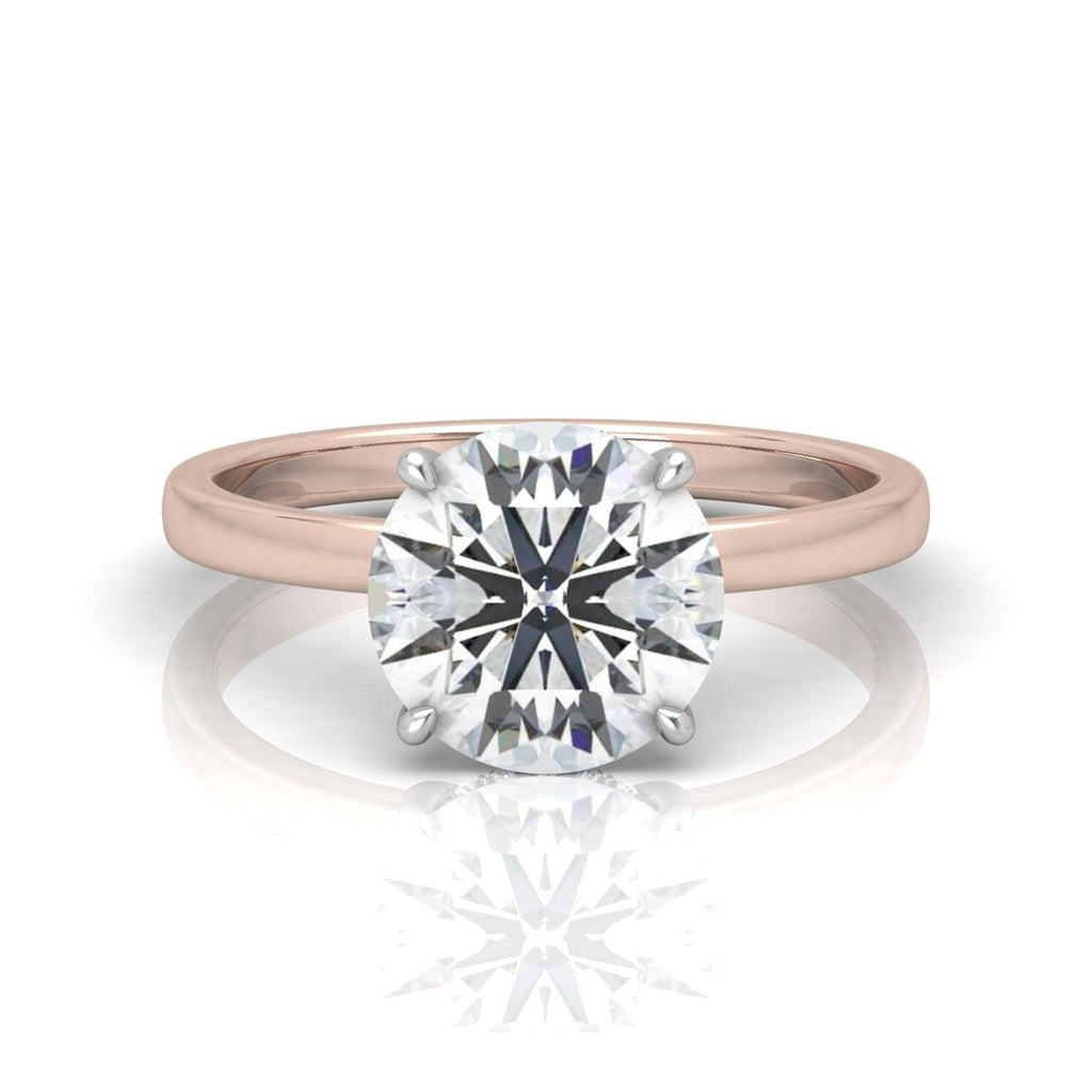 Classic Solitaire Hidden Halo Engagement Ring