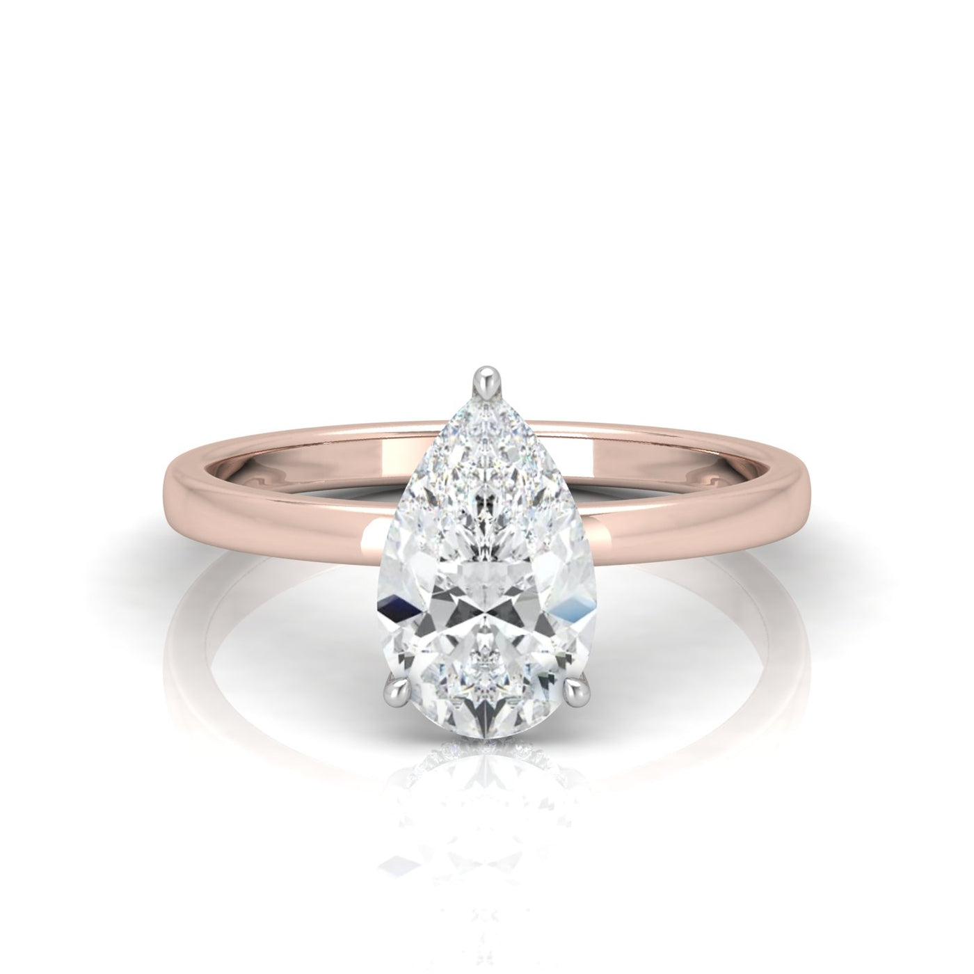 Classic Solitaire Hidden Halo Engagement Ring