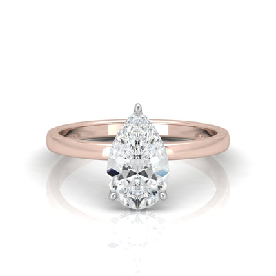 Classic Solitaire Hidden Halo Engagement Ring