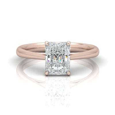 Radiant Diamond Cathedral Solitaire Ring