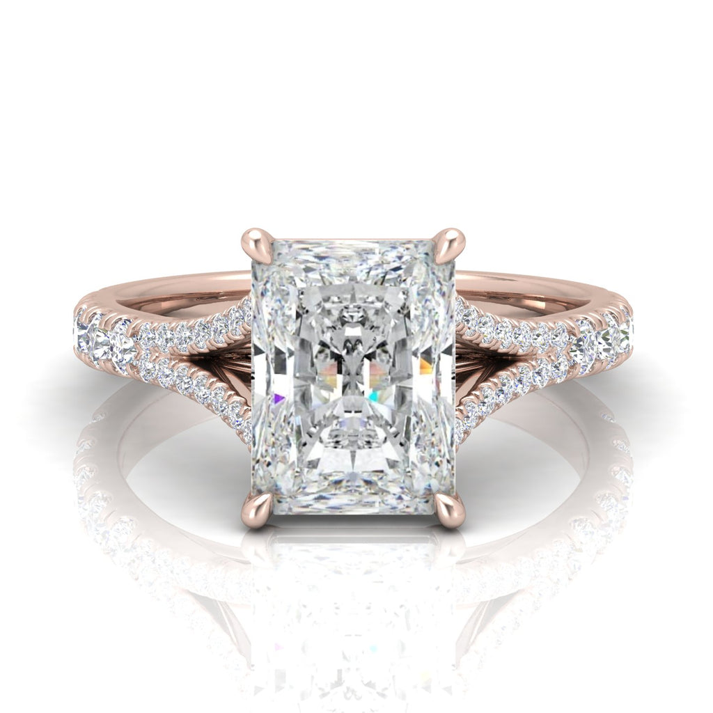 Julie Radiant Diamond Split Shank Engagement Ring