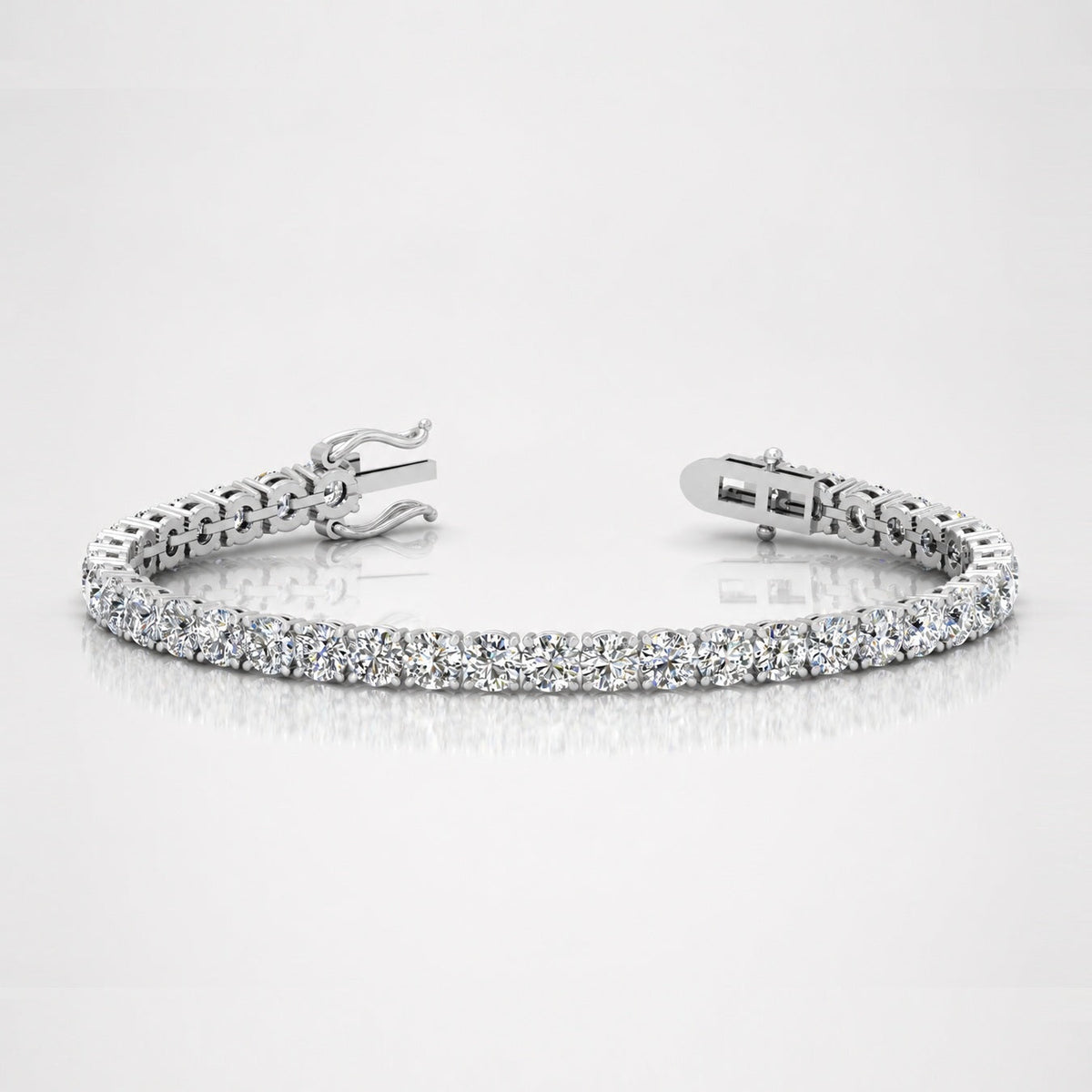 20.00ct Round Diamond Tennis Bracelet - Gold