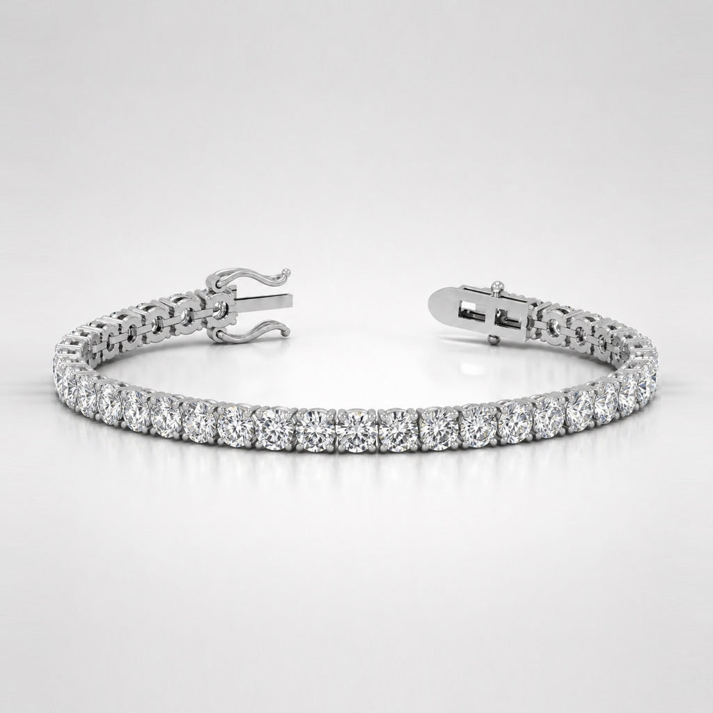 17.05ct Round Diamond Tennis Bracelet - Platinum