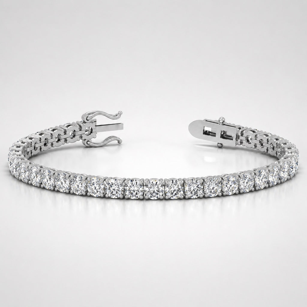 Round Diamond Tennis Bracelet (3.00–40.00ct TW) in Platinum
