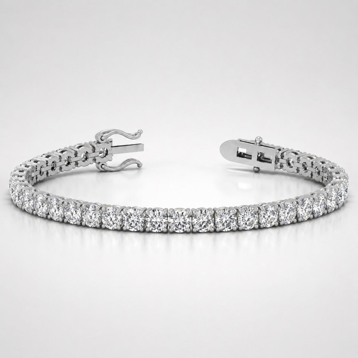 Lab Grown Round Diamond Tennis Bracelet (3.00 ct) in Platinum