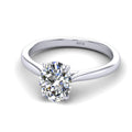 Clearance F/VS 4.00Ct Huge Oval Diamond Engagement Ring in Platinum