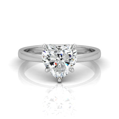 Classic Solitaire Hidden Halo Engagement Ring