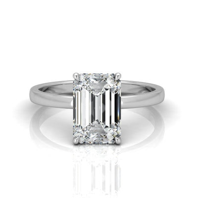 Classic Solitaire Hidden Halo Engagement Ring