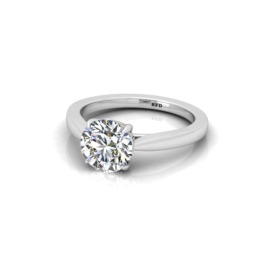 1.00 Carat D/VS Lab Round Diamond Solitaire Engagement Ring For Women