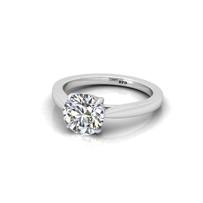 1.00 Carat D/VS Lab Round Diamond Solitaire Engagement Ring For Women