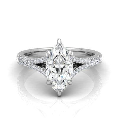 Julie Marquise Diamond Split Shank Engagement Ring