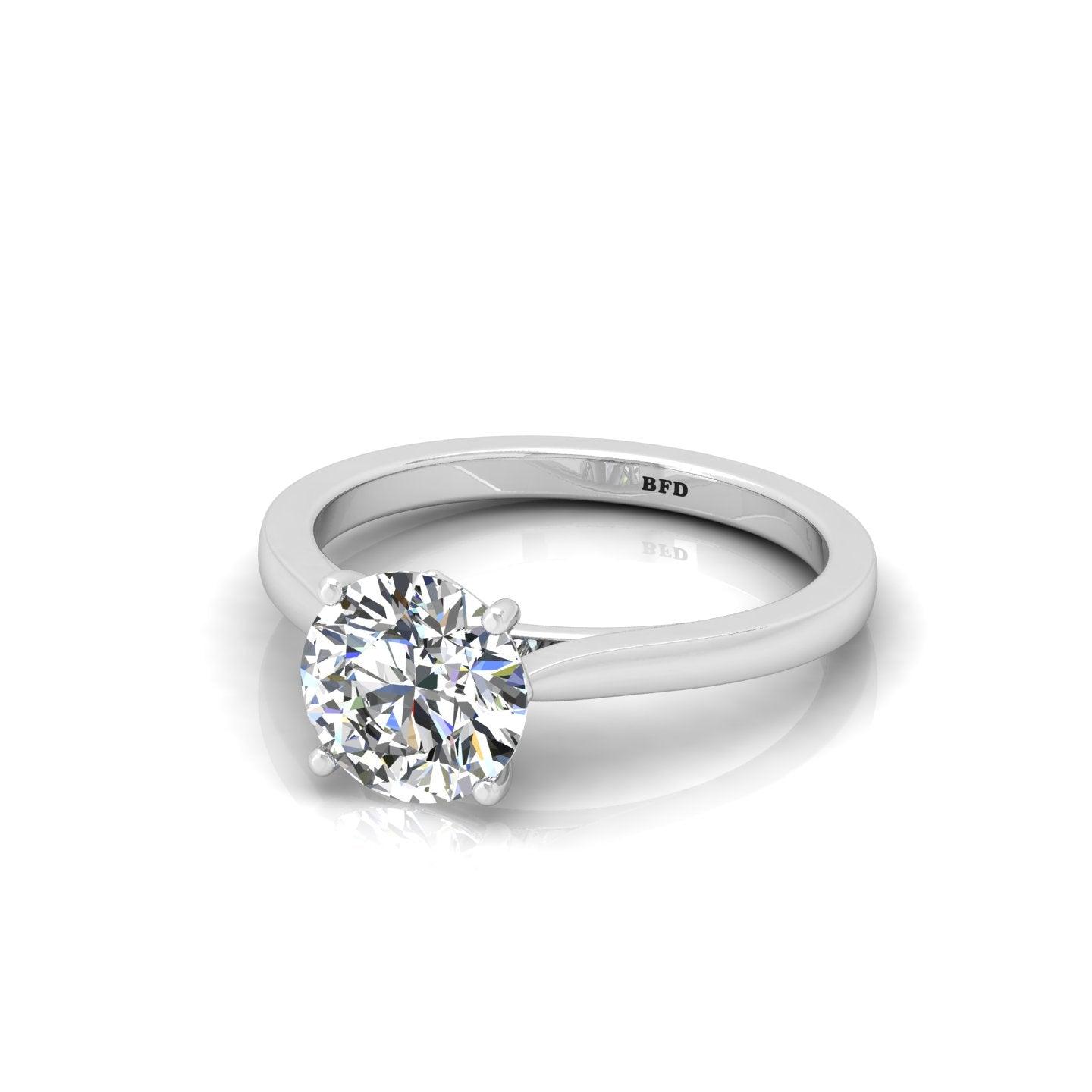 Lab Grown Round Diamond Engagement Ring
