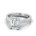 IGI Certified 4.00Ct F/VS Radiant Cut Diamond Hidden Halo Women's Engagement Ring