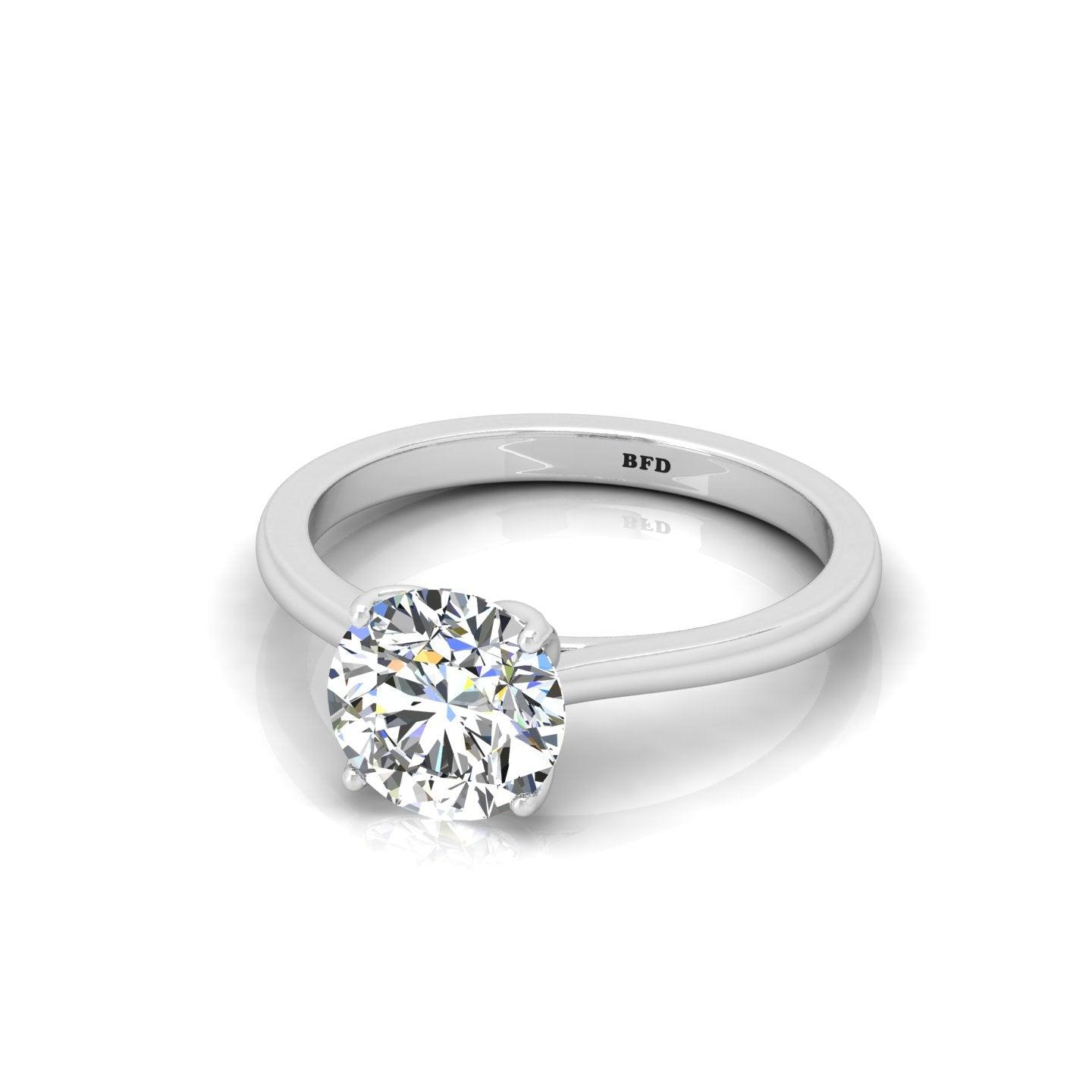 IGI CERTIFIED D/VS 2.00CT Round Diamond Solitaire Engagement Ring, 950 Platinum
