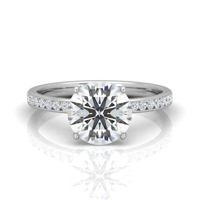 Channel Set Round Diamond Engagement Ring