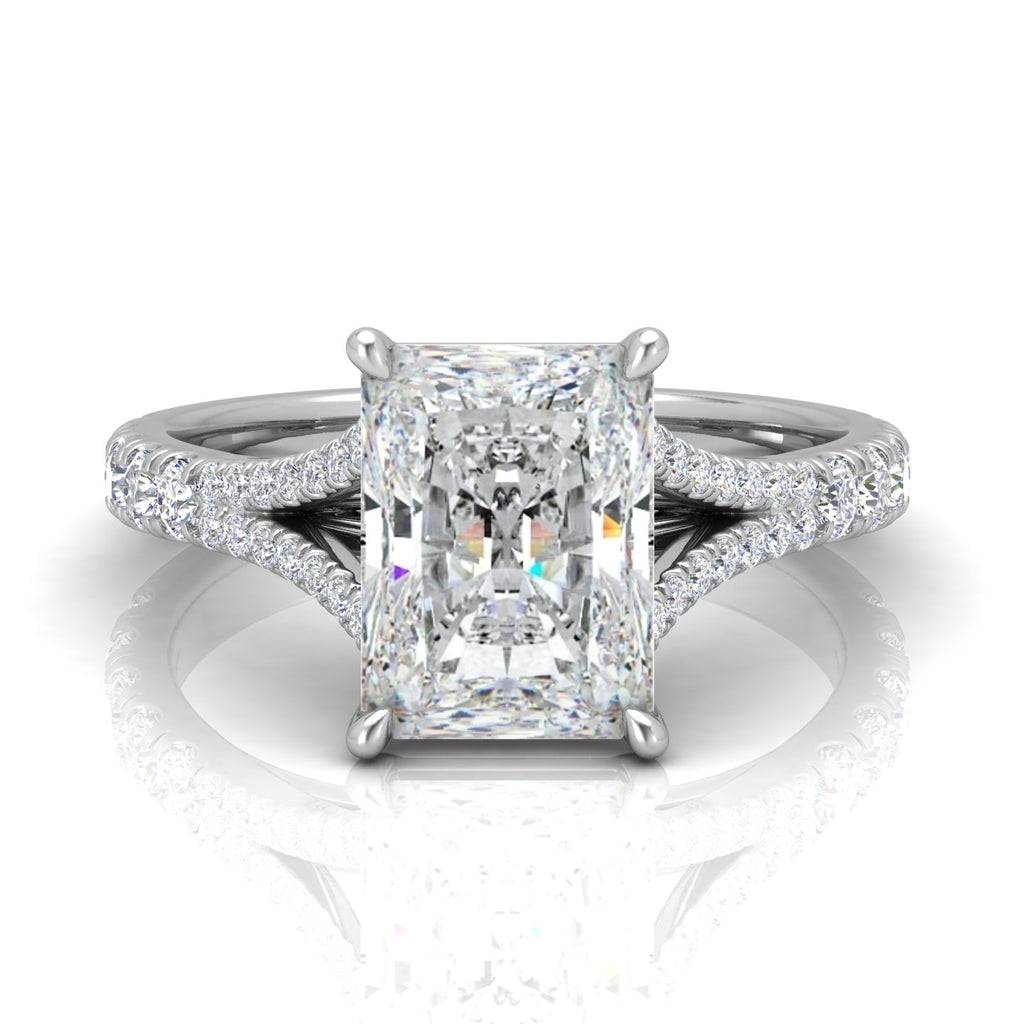 Julie Radiant Diamond Split Shank Engagement Ring