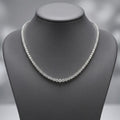 15.50Ct Round Lab Grown Diamond Graduated Necklace in Hallmarked 9k White Gold - D/VVS