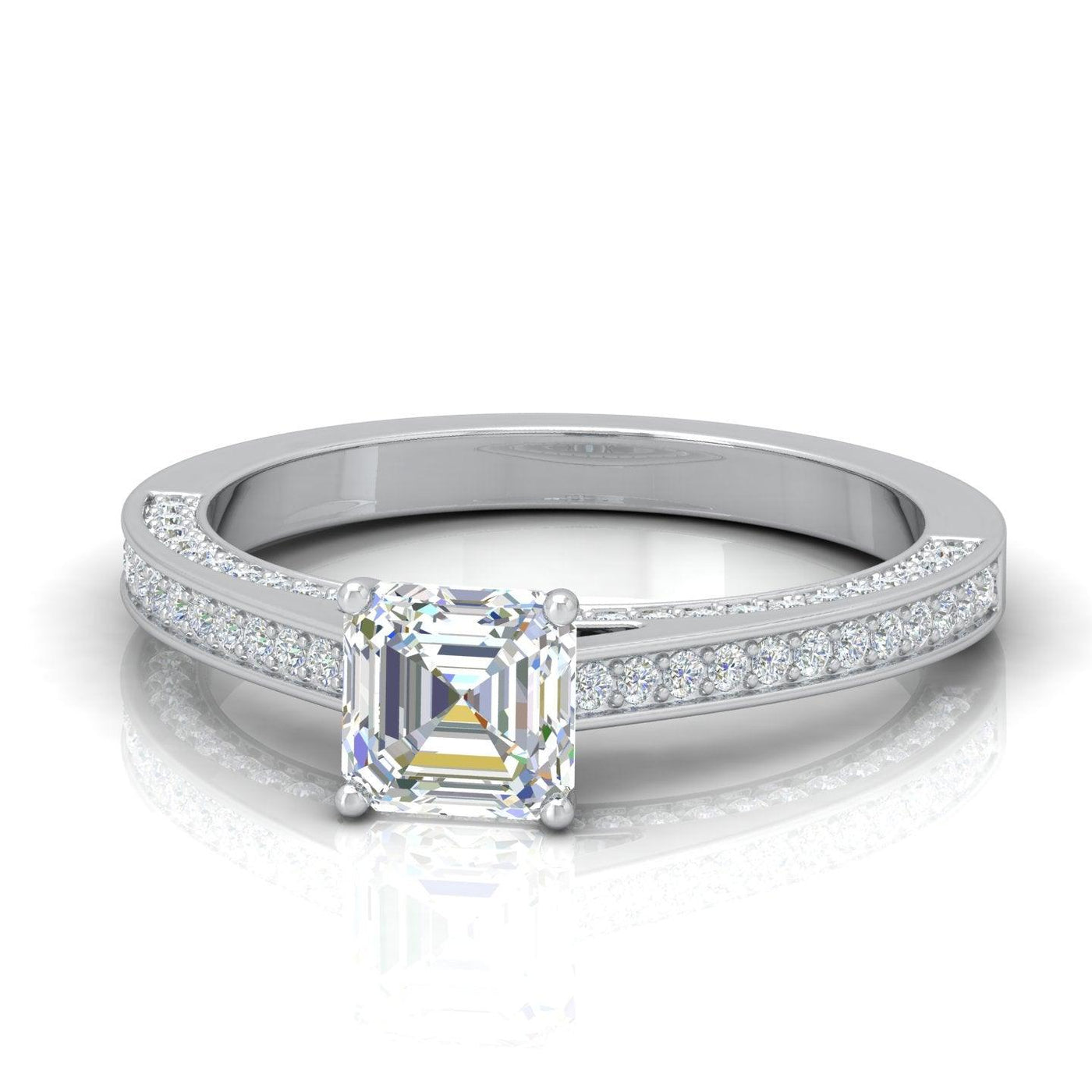 Certified Asscher Diamond Engagement Ring 2.00Carat