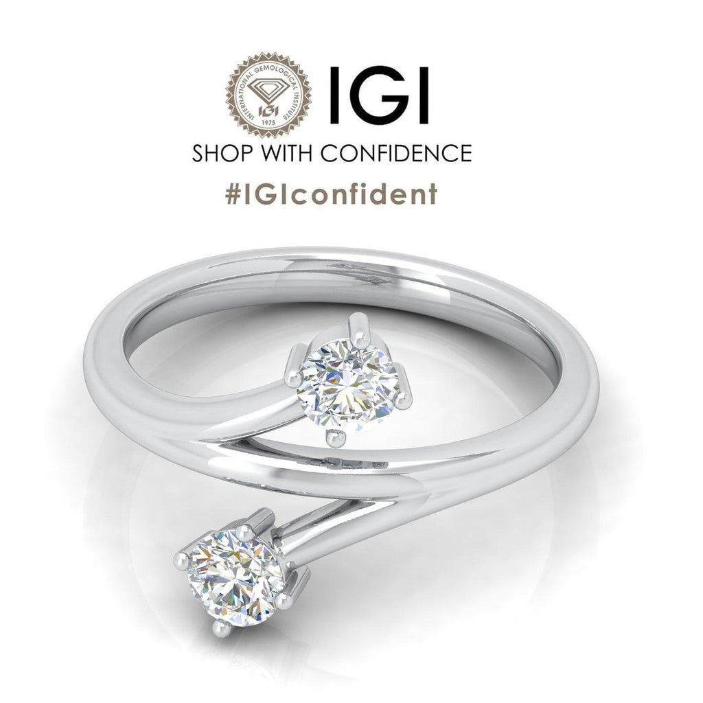 IGI Certified 2.00 Carat F/VS Round Diamond Solitaire Toi-Moi Engagement Ring - amadadiamonds