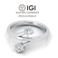 IGI Certified 2.00 Carat F/VS Round Diamond Solitaire Toi-Moi Engagement Ring - amadadiamonds