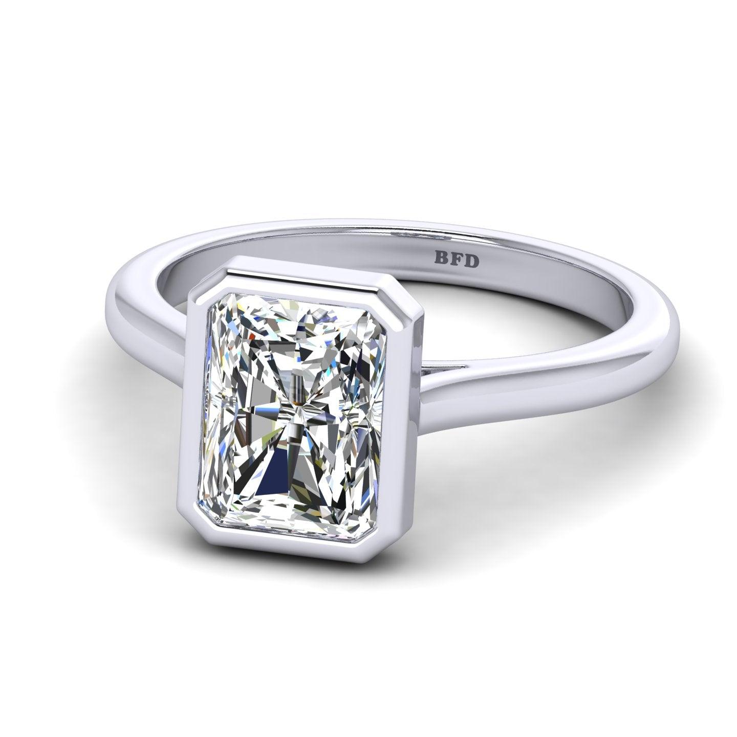 IGI Certified Radiant Diamond Solitaire Engagement Ring Platinum 1.00Ct-7.00Ct