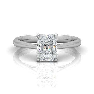 Radiant Diamond Cathedral Solitaire Ring