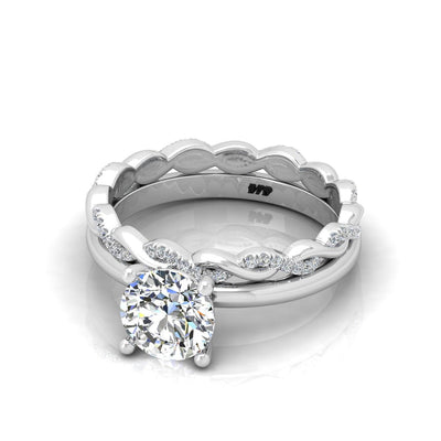 Certified Classic Round Diamond Solitaire Engagement Ring With Twisted Band 1.50Ct E/VS