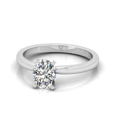 Certified Oval Diamond Hidden Halo Engagement Ring - 1.00Ct - 3.00Ct