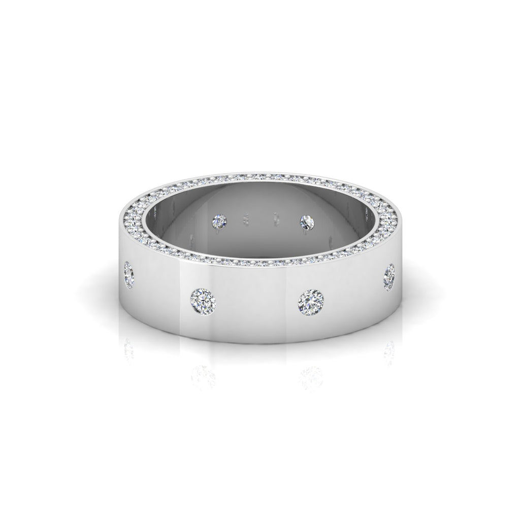 D/VVS 1.50CT Lab Grown Round Diamond Men’s Wedding Ring