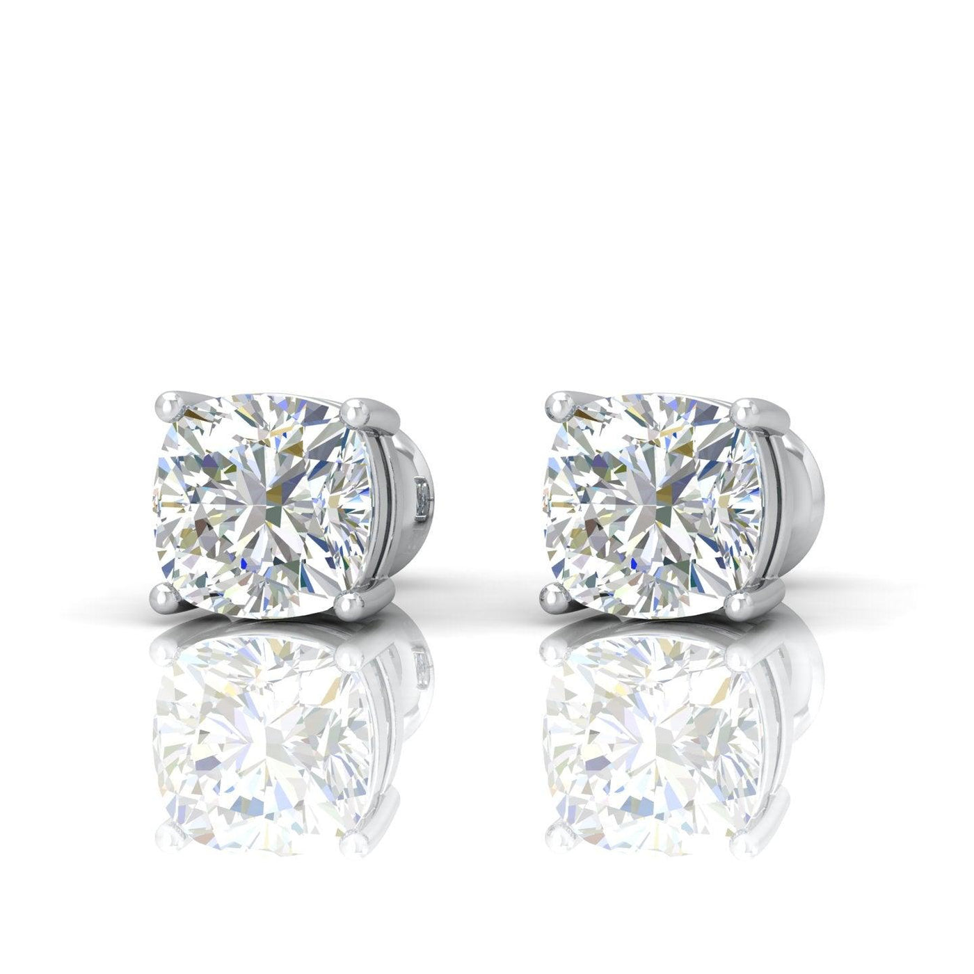 Clearance ! IGI Certified D-E/VS 2.00Ct Cushion Lab Diamond Stud Earrings In Platinum