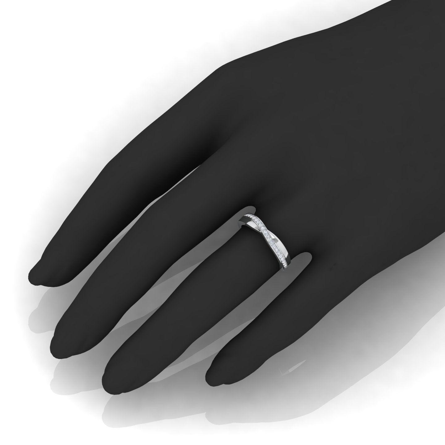 round diamond half eternity wedding rings