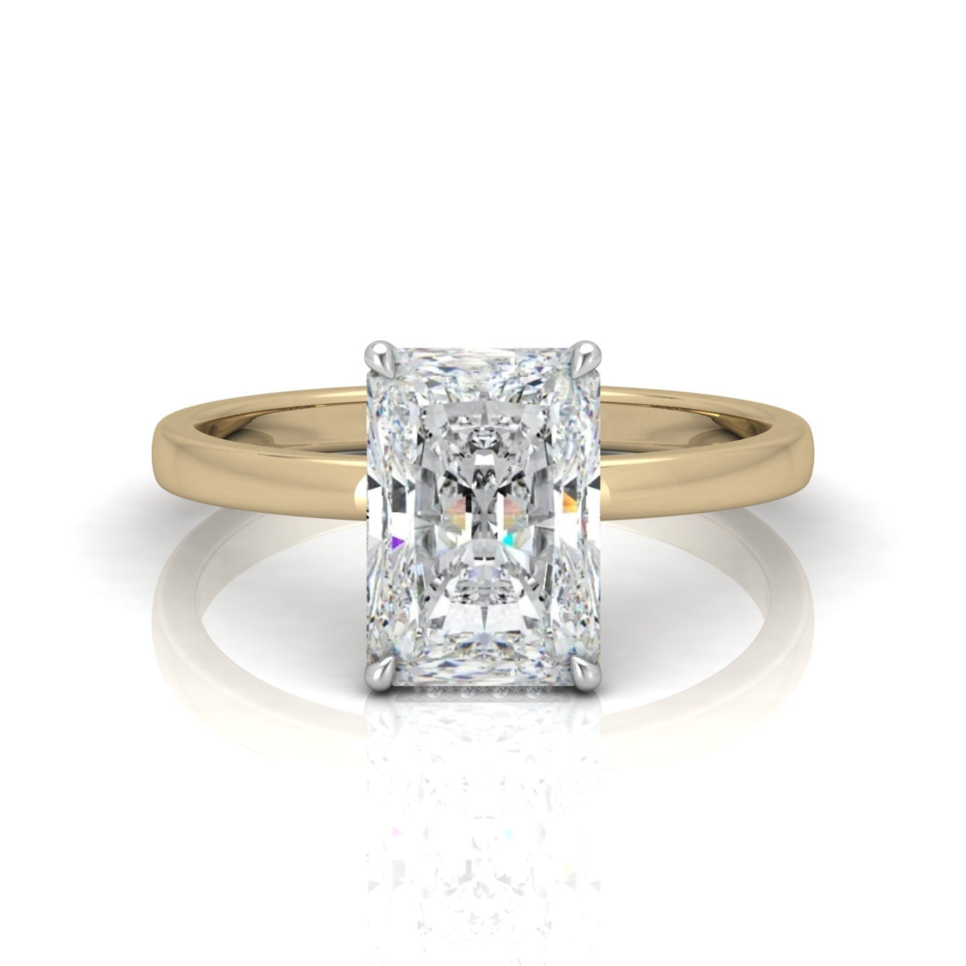 Classic Solitaire Hidden Halo Engagement Ring