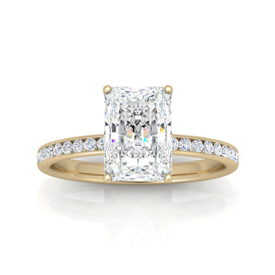 Channel Set Radiant Diamond Engagement Ring