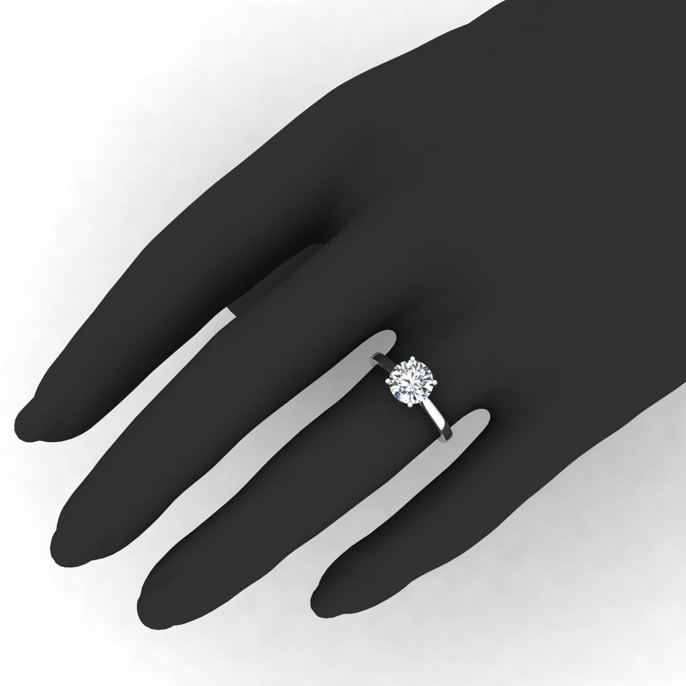 1.00CT E/VS  Certified Classic Round Diamond Solitaire Engagement Ring