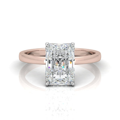 Classic Solitaire Hidden Halo Engagement Ring