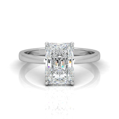 Classic Solitaire Hidden Halo Engagement Ring